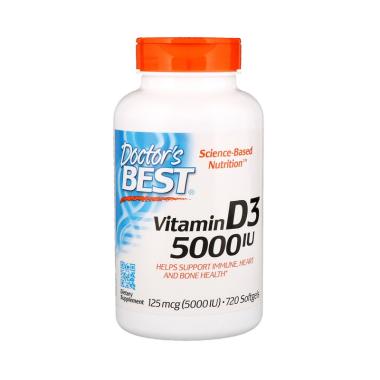 Jual Doctor S Best Vitamin D3 Suplemen 5000 Iu 180 Softgels