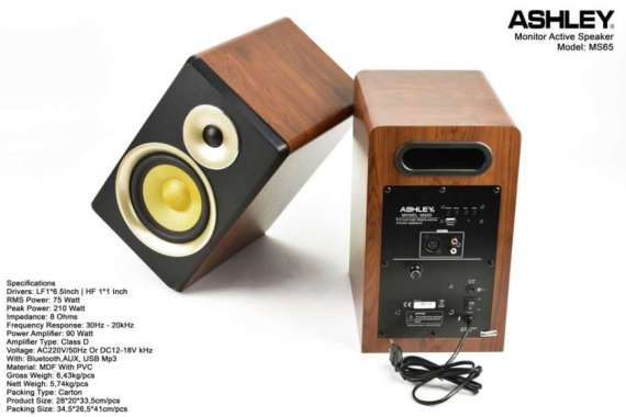 speaker ASHLEY monitor ms65 ms 65 / komputer / laptop / hp