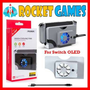 Rocket Games - DOBE Dock Cooling Fan Nintendo Switch OLED TNS-1136 / Cooling Fan OLED WHITE