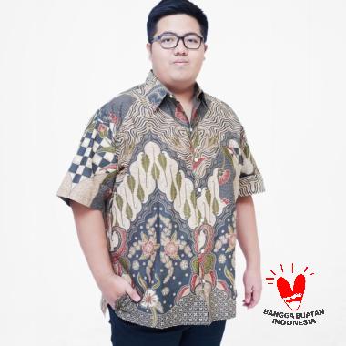 Julien Big Size 16157B Kemeja Batik Lengan Pendek Pria