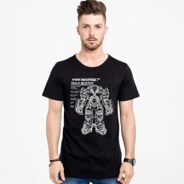 Fantasia Hulkbuster T-Shirt Pria - Hitam