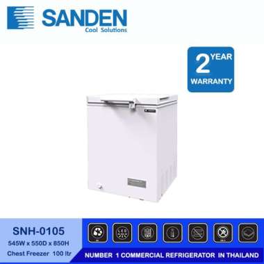 Sanden Intercool Freezer Box SNH-0105 1 Pintu kapasitas 100 Liter Putih