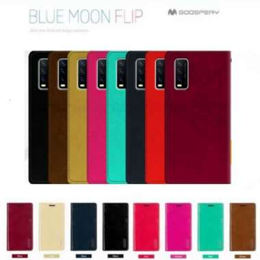 Flip Case Vivo Y20 / Y20S Goospery Bluemoon Flip Cover Case Sarung Original Gold