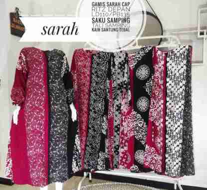 LONGDRESS GAMIS CAP SARAH Semua Ukuran multiwarna