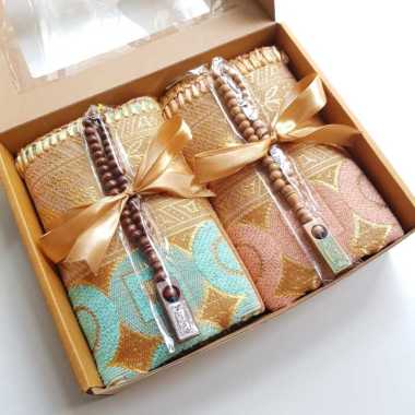 [BCRTG2] PAKET KADO PENGANTIN SAJADAH COUPLE TURKI FREE TASBIH PACKING BOX HADIAH WEDDING GURU ar1 t