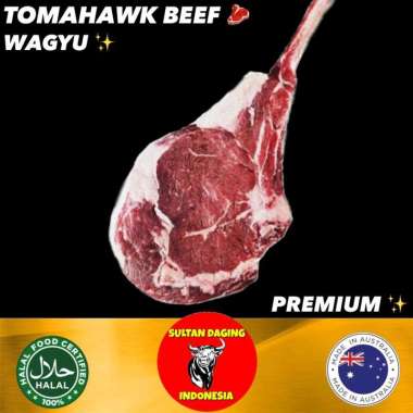 DAGING TOMAHAWK STEAK BEEF PREMIUM 1 KG 40 GRAM IMPORT DARI AUSTRALIA/ WAGYU TOMAHAWK STEAK/ DAGING 