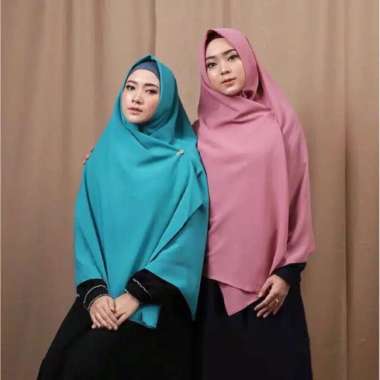 amanah kerudung Segiempat Wolfis jumbo 130x130 tebal hijab segiempat coklat tua