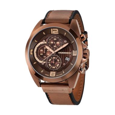 Hummer Chronograph Jam Tangan Pria [HM1005/ Original] Brown Metallic