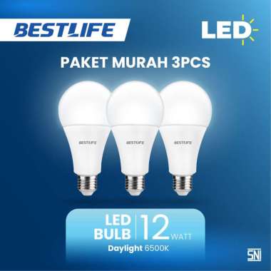 Paket Murah 3 pcs BESTLIFE LED Bulb 12 Watt 6500K