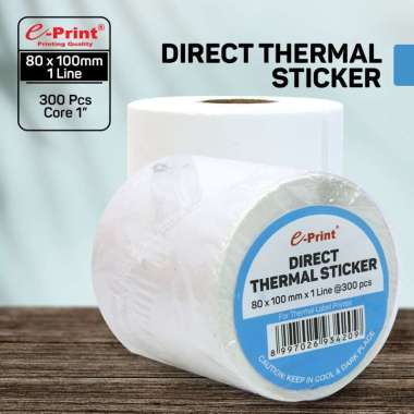 e-Print Direct Thermal Sticker Label Barcode 80 x 100 mm