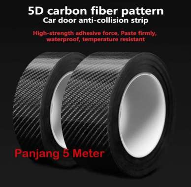 5D Carbon Sticker Anti Gores Pelindung Mobil Nano Stiker Carbon 5D 3cm