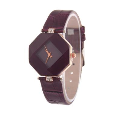 Vanker Fashion Wanita Mewah With Berlian Imitasi Kristal Kuarsa Gadis Gelang Jam Tangan (Putih-