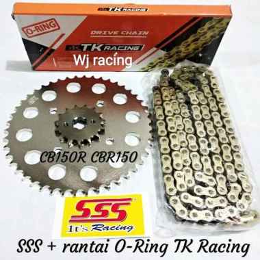 Gear Set SSS CB150R / CBR150 + rantai O-Ring GOLD TK Racing 428 HPO 15 42