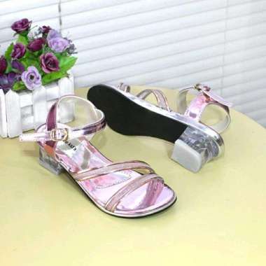 Sandal Anak perempuan Hak Kaca Tali HKT 01 sandal pesta anak perempuan sepatu pesta anak sepatu sand