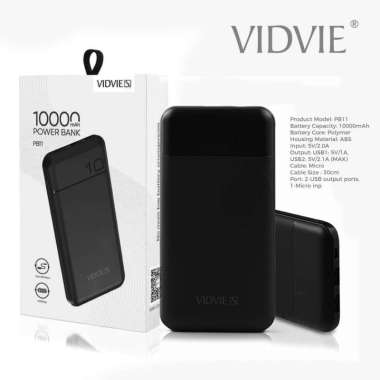 Harga Promosi: Vidvie S-PB11-V8 Powerbank [Original/ 10000mAh/ Dual Output] Black