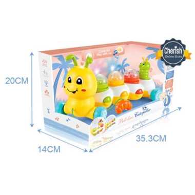 Mainan Edukatif Anak PULL-LINE CATERPILLAR | Mainan Anak Umur 2 Tahun