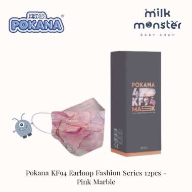 Pokana KF94 Earloop Fashion Series Mask / Masker Medis Dewasa Pink Marble