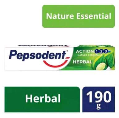 Pepsodent Action 123 JUMBO Pasta Gigi Herbal 190 gr BESAR - Toothpaste Herbal Odol Herbal