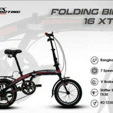 Sepeda Lipat 16 Inch Trex XT-7 Folding Bike XT7 16" XT 7