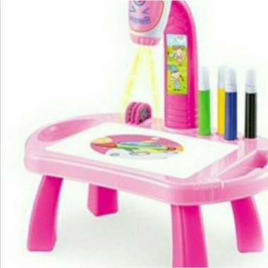 Mainan Edukasi Anak Menggambar & Mewarnai Kids Drawing Projector merah