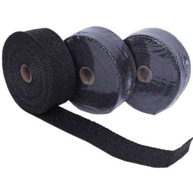 Lakban Peredam Panas Knalpot Motor Exhaust Wrap Black Glass 10 Meter