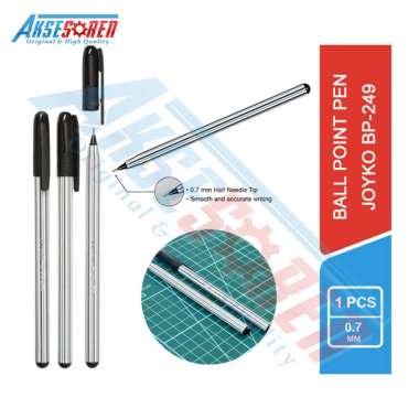 Pulpen Lino Joyko [BP-249] / Ballpoint Pena Pen Polkadot Tinta Warna Hitam Polkadot Putih