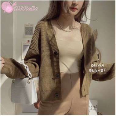 DIARRA Knitwear Leviora Cardigan Premium / Cardigan Rajut Bronze