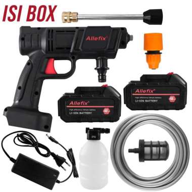 Alat steam cuci motor mobil Jet Cleaner Cordless 24V/48V 48V 2 BATERAI