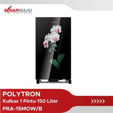 Kulkas 1 Pintu Polytron 150 liter PRA-15MOW PRA-15MOB PRA15M