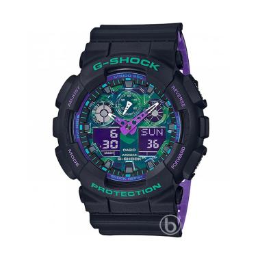 CASIO G-SHOCK Special Color Jam Tangan Pria [Original/ GA-100BL-1A] Black Blue