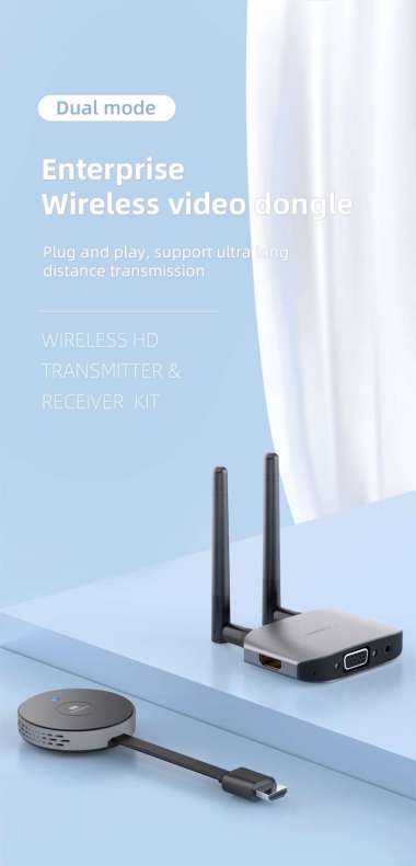 Hagibis Wireless HDMI VGA Video Transmitter & Receiver Display TRANSMITTER (RX)