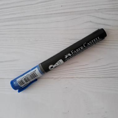 Spidol Papan Tulis White Board Marker Pen Faber Castell [Permanent] / Whiteboard Permanen Biru-blue