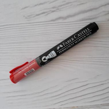 Spidol Papan Tulis White Board Marker Pen Faber Castell [Permanent] / Whiteboard Permanen merah