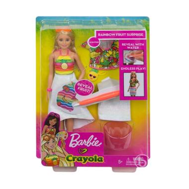 Barbie Crayola Rainbow Fruit Surprise Doll & Fashions GBK18