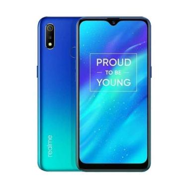 Realme 3 Smartphone [64 GB/ 4 GB] Biru bersinar