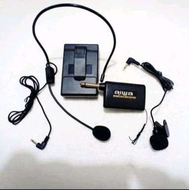 Mic Wireless AIWA Microphone Clip On Headset