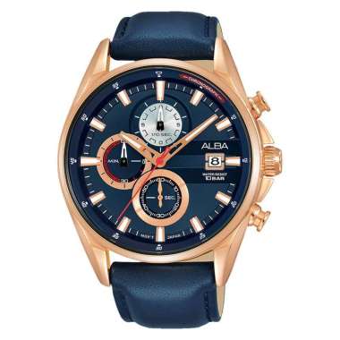 Alba Active AM3584-X1 Chronograph Leather Original Garansi Resmi Jam Tangan Pria