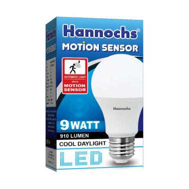 Hannochs Motion Sensor Lampu LED - Cahaya Putih [9 watt] White