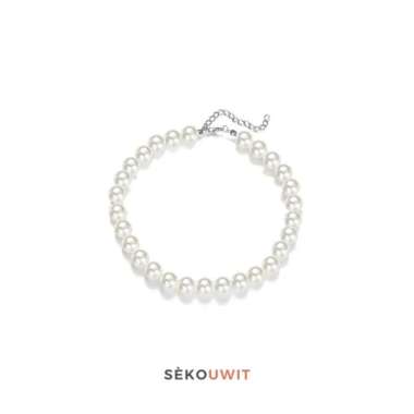 Classic Tiffany Pearl Choker Necklace / Kalung Mutiara SEKOUWIT Curvy