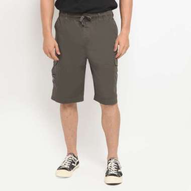 RBJ Celana Pendek Karet Cargo Cotton Pria Army M Army
