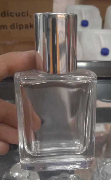 BOTOL PARFUME 30ML/BOTOL EXLUSIVE PLATIMUM PRESS 15MM/SILVER