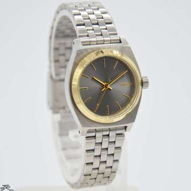 Jam Tangan Wanita Nixon Small Time Teller Original A3992477 Silver