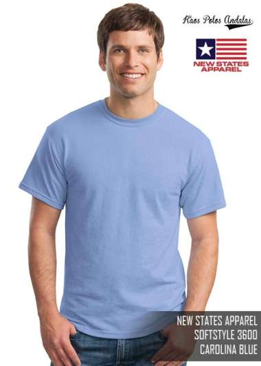 NEW STATES APPAREL SOFTSTYLE 3600 CAROLINA BLUE XL