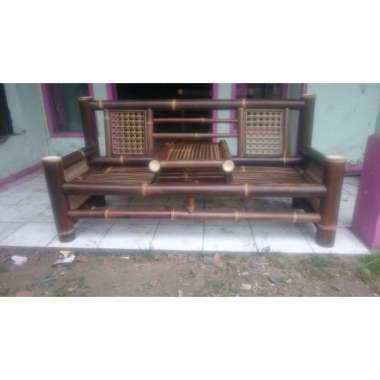 kursi teras bambu hitam