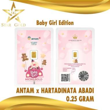 LOGAM MULIA MICRO GOLD ANTAM HARTADINATA 0.25 GRAM BABY GIRL SERIES 3
