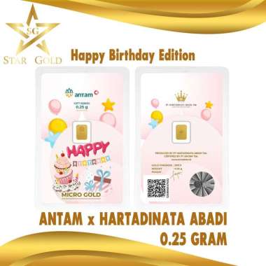LOGAM MULIA MICRO GOLD ANTAM HARTADINATA 0.25GRAM BIRTHDAY CAKE SERIES