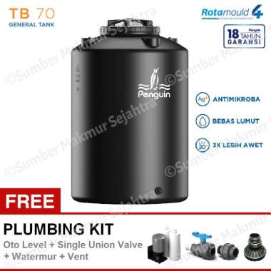 Tangki Air / Toren / Tandon Penguin 650 Liter - TB 70 Hitam