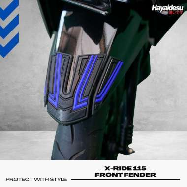 Hayaidesu XRIDE 115 Body Protector Front Fender Cover BIRU