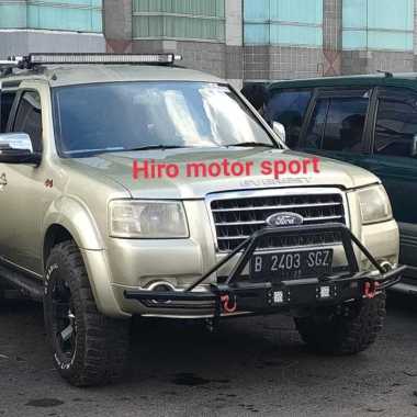 Tanduk Ford Everest Model overLand + lampu Led Black