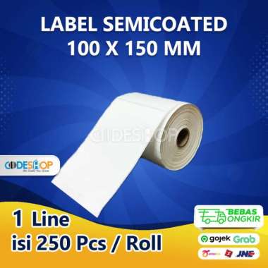 LABEL STIKER SEMICOATED 100 X 150 MM LABEL PENGIRIMAN ONLINE SHOP A6